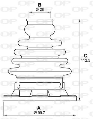 OPEN PARTS Комплект пылника, приводной вал SJK7000.00